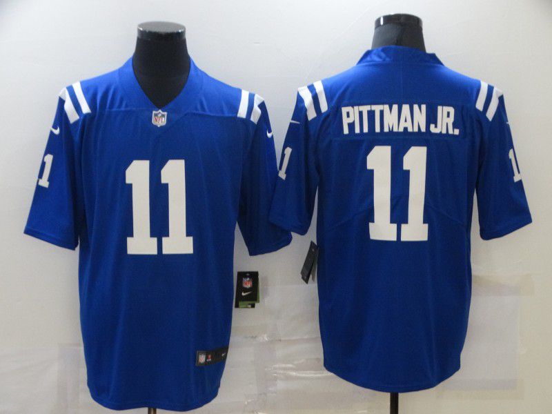 Men Indianapolis Colts 11 Pittman jr Blue Nike Limited Vapor Untouchable NFL Jerseys